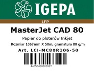 Rolový papier pre CAD ploter 80g/m 1067x50 IGEPA