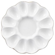 Florina Klasický tanier na vajíčka, biely porcelán