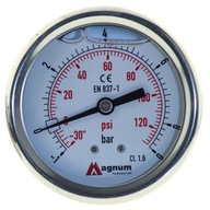 MANOVAKUOMETER GLYCERIN 63MM 1/4 REAR -1 - 9 BAR