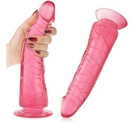 GÉLOVÝ DILDO UMELÝ PENIS 21 cm S PRÍSAVKOU