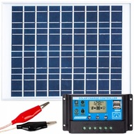 SOLÁRNY PANEL SOLAR BATÉRIA 20W 12V REGULÁTOR