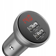 BASEUS Rýchla autonabíjačka 2x USB 24W LED