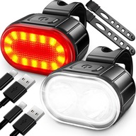 BIKE SVETLÁ LED CYKLISTICKÁ LAMPA PREDNÁ ZADNÁ 2KS