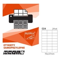 Samolepiace etikety 70x37mm A4 100ks 80g/m2