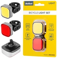 Zadné predné LED USB svetlo na bicykel 2 ks Rebel