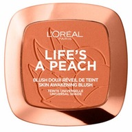 L'OREAL PARIS LIFE'S A BROSKYŇOVÁ PRÁŠKOVÁ červena - 01 PEACH ADDICT - 9 g