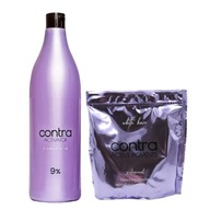 CONTRA Set zosvetľovač vlasov 500g + Oxidant Oxydant 9% 1000ml