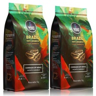 Kávové zrná BRAZÍLIA 100% ARABICA MONTE CARMELO 2kg ČERSTVÉ pražené 48 hod.