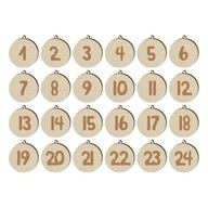 Baubles Pendants Number Advent Calendar x24