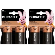 4x VÝKONNÉ ALKALICKÉ BATÉRIE DURACELL LR20 D R20 DURALOCK DLHÁ PREVÁDZKA