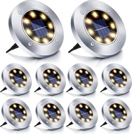 10 x LED záhradné SOLAR zemné svietidlo