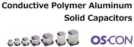 [1 sada] Polymérové ​​kondenzátory OS-CON 100 ks 10 hodnôt