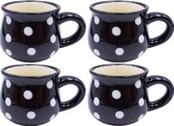 SET 4x ESPRESSO ČIERNY KERAMICKÝ ŠÁLEK 90ml.