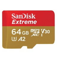 Pamäťová karta SanDisk Extreme microSD 64GB V30 A2