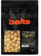 Munch Baits 18mm návnadové guličky - Krémové semienko 1kg