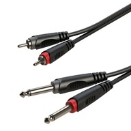 Kábel Roxtone 3m 2x RCA 2x Jack 6.3 mono RACC150L3