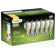 6x E27 EDISON ST64 LED žiarovka 8W = 60W 3000K Teplé RETRO DEKORATÍVNE FILAMENT.