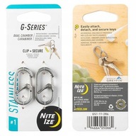 Nite Ize G-Series 1 Strieborná karabínka 2 ks.