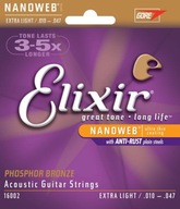 Gitarové struny Elixir 16002 NW PB E/LT. akustika 10-47