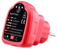 TESTER SIEŤOVEJ ZÁSUVKY 230V MULTIMETROVÝ DETEKTOR RCD FUNKCIA LED 30 mA