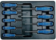 KING TONY skrutkovače TORX s otvorom 9ks