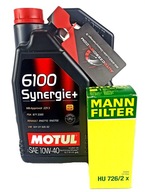 MOTUL 6100 SYNERGIE+ 10W40 5L OLEJ+OLEJOVÝ FILTER VW