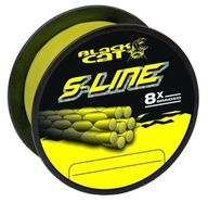 Čierna Cat S-Line pletená šnúra 0,55mm/300m Žltá