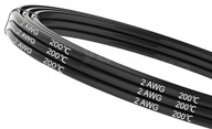 Silikónový drôt 2 AWG čierny 1 meter, (2AWG=33mm2)