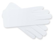 Biele pánske rukavice S - chlapčenské / prijímanie