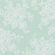 Obrúsky 40x40 záhybov AIRLAID mint Soft Lace a'50 (8)