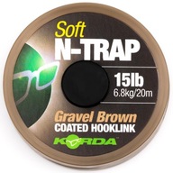 Korda Soft N-Trap Gravel Brown Braided Leader 30 lb 20 m