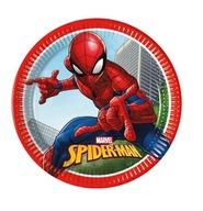 Spiderman narodeninové papierové taniere 23 cm 8 ks Chlapčenská párty