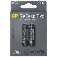 2x AA R6 2000mAh GP batéria ReCyko+ Pro