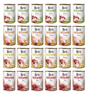 BRIT Pate&Meat mokré krmivo pre psov mix príchutí 24x400g