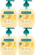 PALMOLIVE Mlieko a med tekuté mydlo 300ml x4