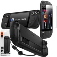 Sklenené puzdro pre STEAM DECK, SPIGEN Rugged Armor Black