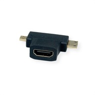 T-adaptér: HDMI zásuvka - HDMI Mini - HDMI Micro