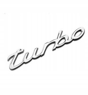 ZNAK LOGO PORSCHE TURBO CHROM