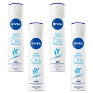 NIVEA Fresh prírodný dezodorant v spreji 4x150 ml