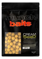 Munch Baits 14mm návnadové guličky - Krémové semienko 1kg