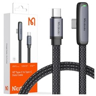 MCDODO UHLOVÝ KÁBEL USB-C RÝCHLO NABÍJANIE USB TYP C 3A 65W ČIERNA 1M