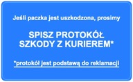 Nálepky Napíšte s kuriérom protokol o škode, 500 ks.