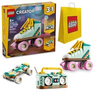 LEGO CREATOR BLOCKS 31148 RETRO KOLEJKY SKATEBOARD A BOOMBOX 3 V 1 + TAŠKA