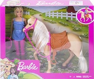 Bábika Barbie s koňom FXH13 Jockey Horse