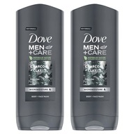 Dove Men sprchový gél Charcoal Clay 400 ml x 2