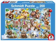 Puzzle 200 ks Zvieratká, ktoré si robia selfie PUZZLE