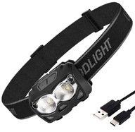 LAMPA LED COB HLAVNÁ LAMPA USB DIELNA HLAVNÁ LAMPA VODEODOLNÁ ZD111