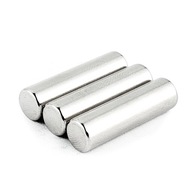 Valcový neodymium magnet 7x25 N38 sada 3 kusov