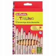 Trojhranné pastelky Herlitz Trilino, 12 farieb