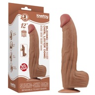 realistické dildo 12'' King Size s pohyblivou kožou a prísavkou, Lovetoy